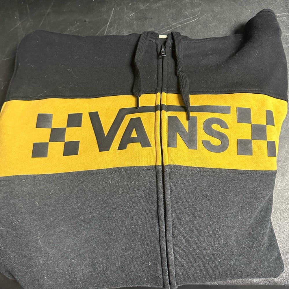 Vans Checkered Zip Up Sweater Womens Medium